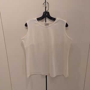 L.L. Bean Cream Supima Cotton Shell 1X